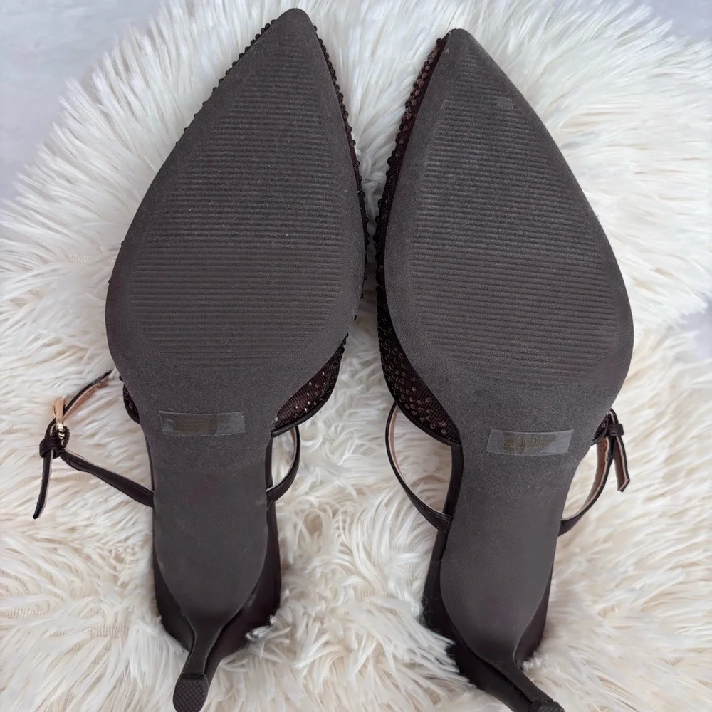 DV by DOLCE VITA Elley Rhinestone Stiletto Heel Mule--NEW--9.5